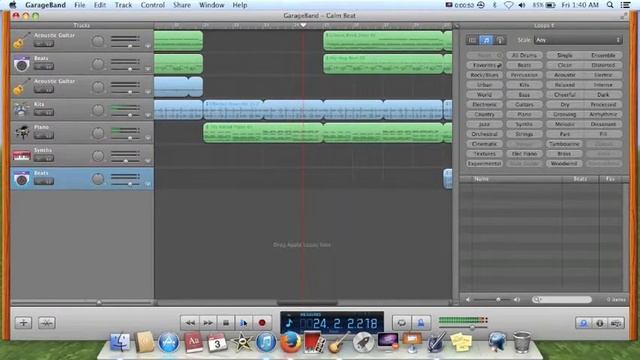 Garage Band (Mac) song #4 Calm Beat смотреть онлайн