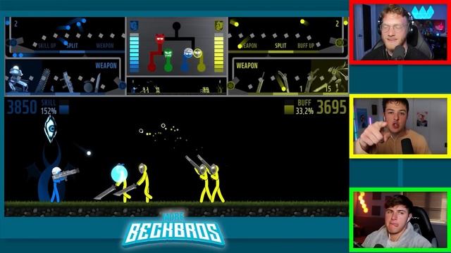 BECKBROS React To Red v Blue STICK WAR TOURNAMENT смотреть онлайн