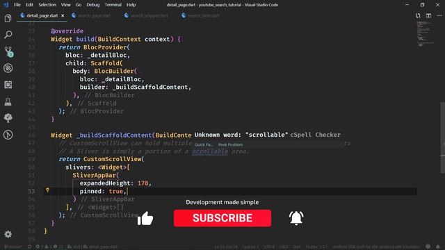 Flutter: YouTube Search 10 - Detail UI with Slivers - BLoC Tutorial Course смотреть онлайн