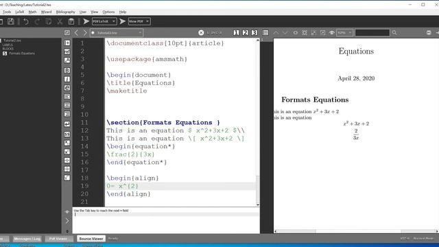 Latex Tutorial 2: How to write Math Equations, Texmaker in windows смотреть онлайн