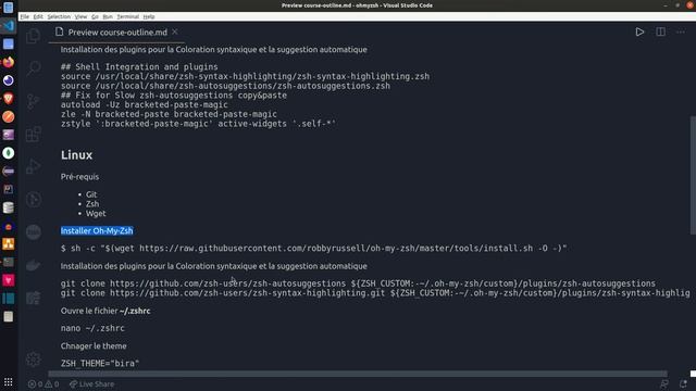 Installation et utilisation de ZSH - OH MY ZSH смотреть онлайн
