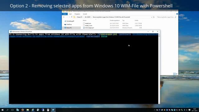 Removing Built in apps from Windows 10 WIM File with Powershell смотреть онлайн