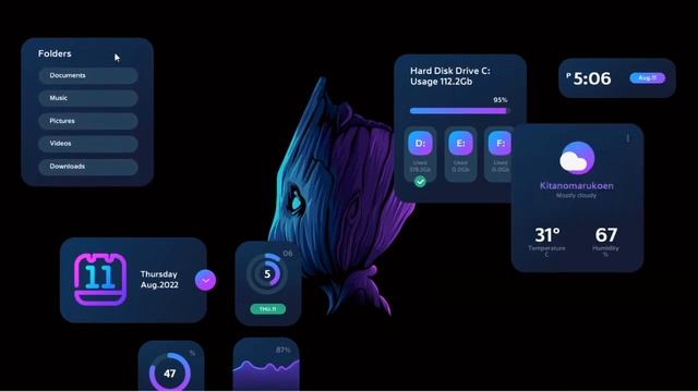 How to make Windows 11 look better with Amazing Neon Groot Theme - Thunder Desktop смотреть онлайн