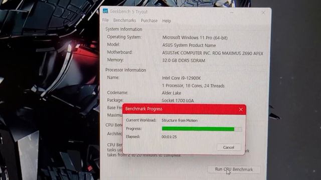 Geekbench 5 Bench (12900K OC to 5.6Ghz) смотреть онлайн