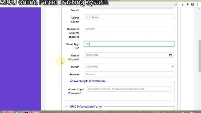 AIOU Parcel Booking app, Video Tutorial to login смотреть онлайн