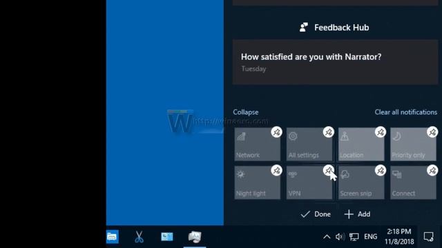 Customize Action Center Buttons in Windows 10 b18277+ смотреть онлайн