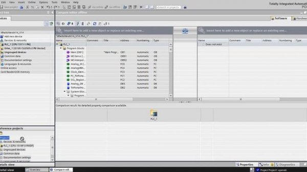 TIA Portal how to compare two offline projects