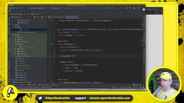 Ep. 028 - keyboard input | Flutter Processing смотреть онлайн