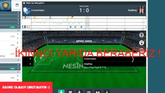 Beşiktaş Erzurumspor CANLI İZLE смотреть онлайн