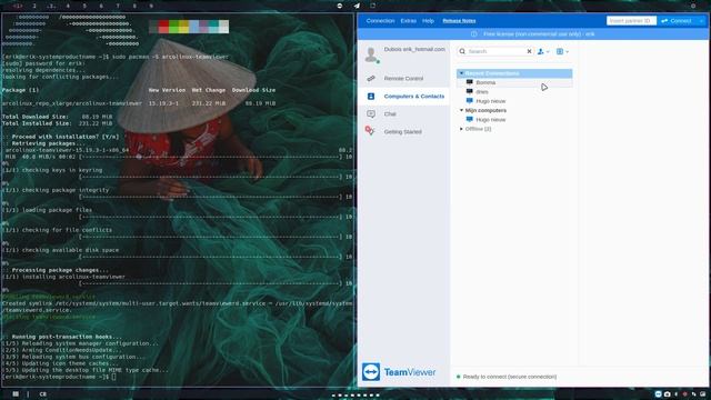 ArcoLinux : 2353 Use Teamviewer to help someone remotely - OS independent смотреть онлайн