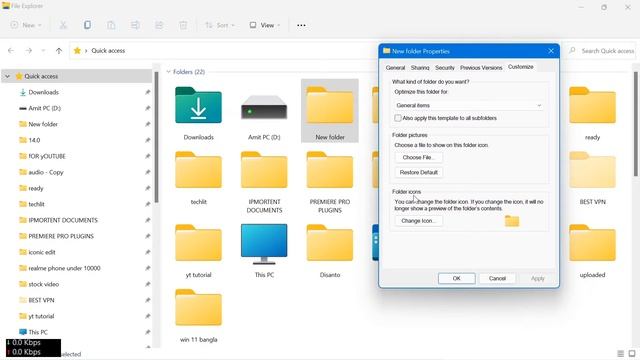 Change folder icon windows 11 | how to change default folder icon in windows 11 смотреть онлайн