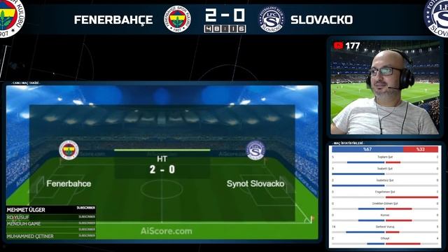 FENERBAHÇE 3-0 SLOVACKO / Avrupa Ligi 3. Eleme Turu / Canlı Anlatım смотреть онлайн