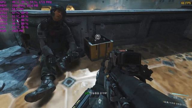 GTX 1050, i5-2500k Gameplay - Call of Duty Infinite Warfare(min, max, avg fps) смотреть онлайн