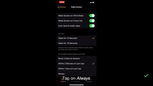 How to always show the last app used on Apple Watch on wake screen смотреть онлайн