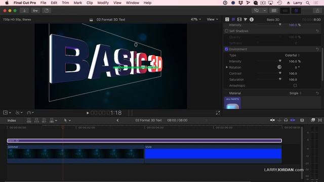 Apple Final Cut Pro X: 3D Text Effects - Larry Jordan PowerUp #245 смотреть онлайн