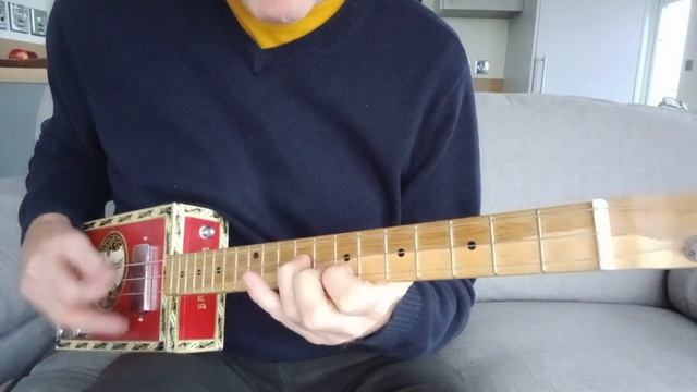 lesson for Albatross by Fleetwood mac on 3 string cigarbox guitar , Roland Street cube amp смотреть онлайн