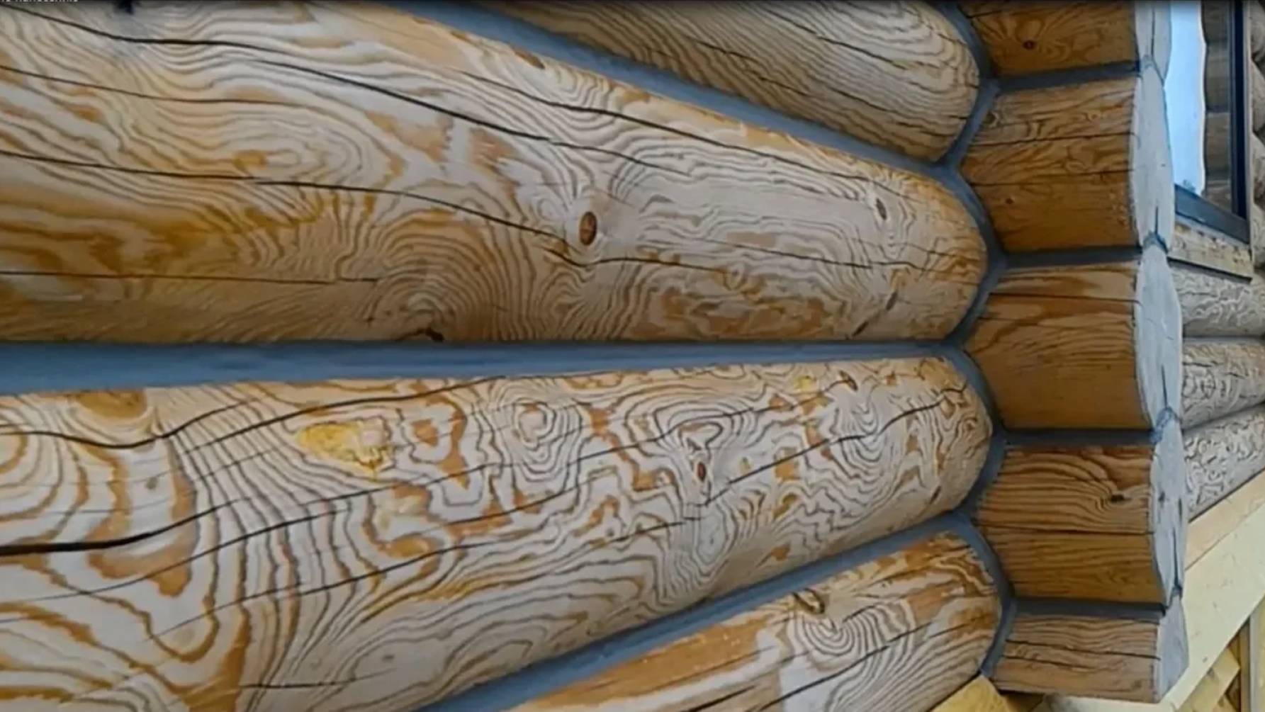 Заделка трещин в бревне и брусе герметиком. Заделка щелей герметиком Теплый ШОВ для бревна и бруса. смотреть онлайн