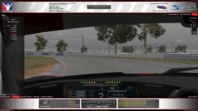 iRacing | 24s1w13 GT3 fixed Sebring rain Max Verstappen (2.24.231) | 3/8/24 смотреть онлайн