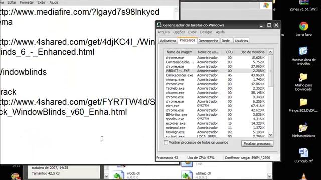 Instalando Windowblinds crackeado pra xp tema igual windows 7 aero.mp4 смотреть онлайн