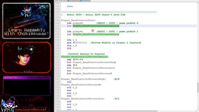 Joystick Reading on the Atari 800 / 5200 - 6502 Lesson S13 смотреть онлайн