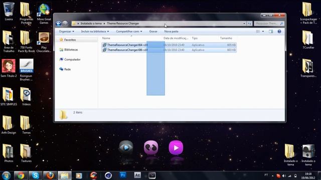 1º PARTE - PERSONALIZANDO O WINDOWS 7 - INSTALANDO TEMA смотреть онлайн