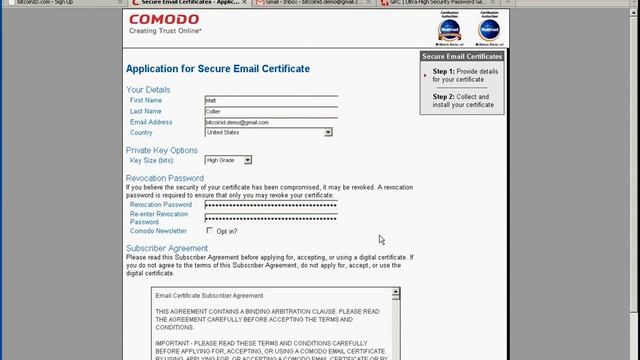 BitcoinID: How to install a Comodo Class 1 S/MIME certificate смотреть онлайн