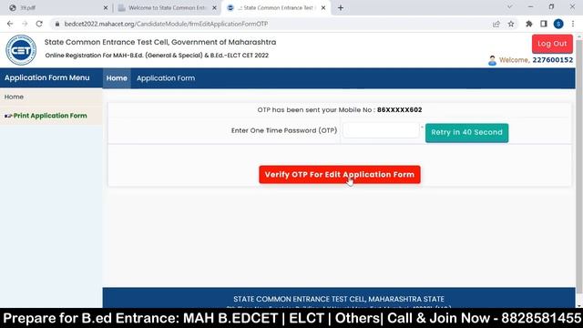 MAH B.ED CET & ELCT 2022 - Correction Window Opened | Form Editing Process | What To Edit ? смотреть онлайн