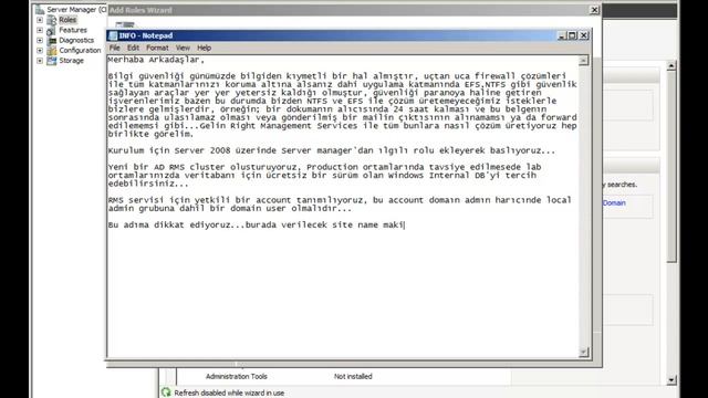 Active Directory Right Management Services Kurulum (Part1) смотреть онлайн