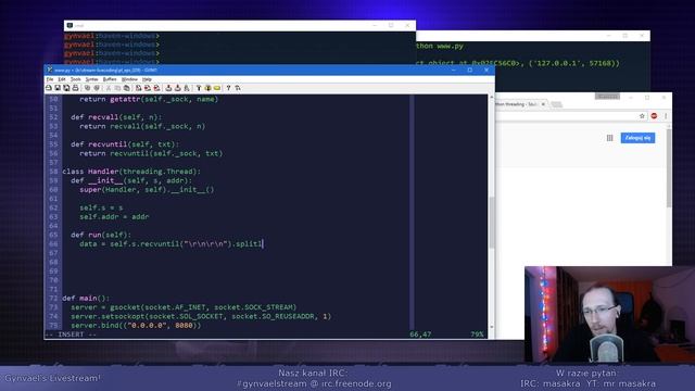 Gynvael's Livestream #29: Server HTTP w godzinę смотреть онлайн