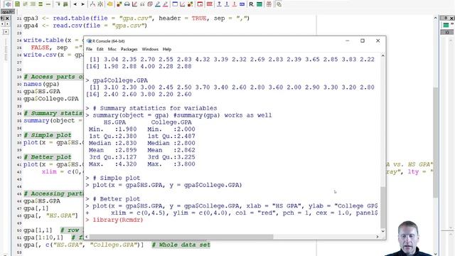 Introduction to R (part3, example with regression) смотреть онлайн