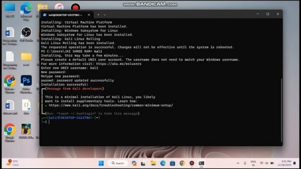 How to Install kali linux using wsl (windows subsystem for linux)