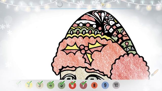 Christmas Elf Color by Number Book - Draw Santas & Paint Xmas Trees смотреть онлайн