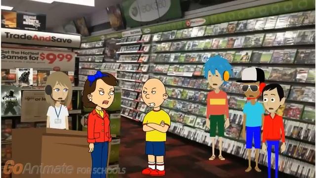 Caillou Misbehaves At Gamestop
