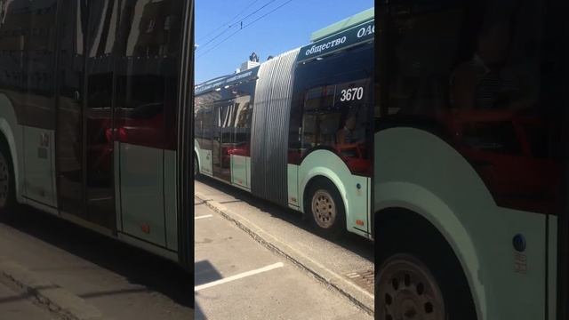 Троллейбус с автономным ходом. Vitovt. Минск. смотреть онлайн