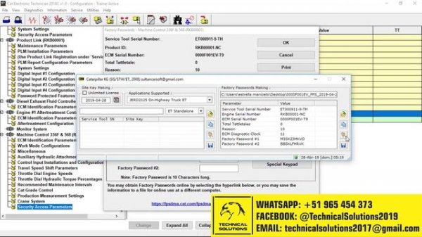 Caterpillar Factory Password Generator ( 10 digits ) - Remote installation