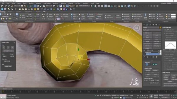 3ds Max Scroll wood carving modeling - شرح تصميم عنصر على الماكس