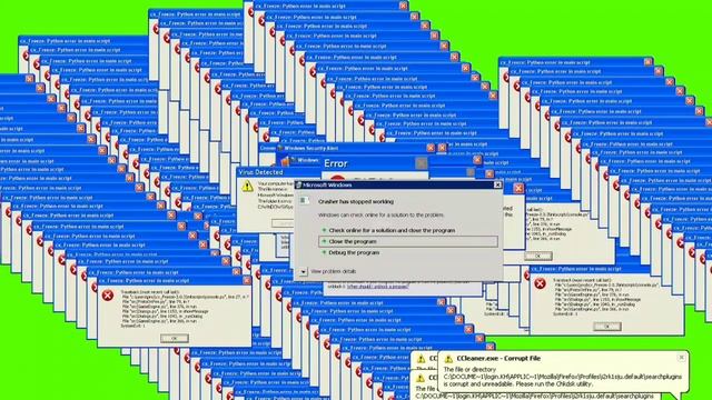 Windows Error Explosion Green Screen смотреть онлайн
