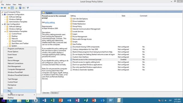 Desactivar simbolo del sistema CMD en Windows por GPO смотреть онлайн
