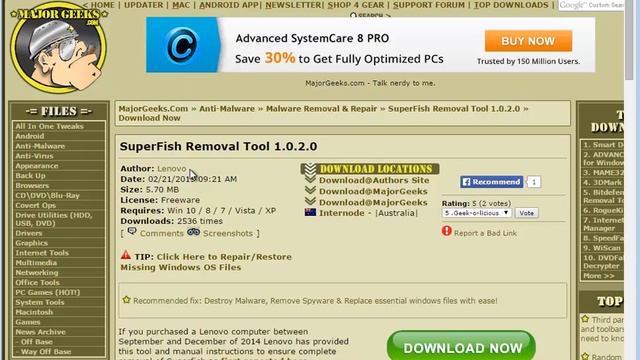 Search For and Remove Superfish смотреть онлайн