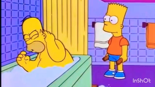 Bart hits homer with a chair (vocoder) смотреть онлайн