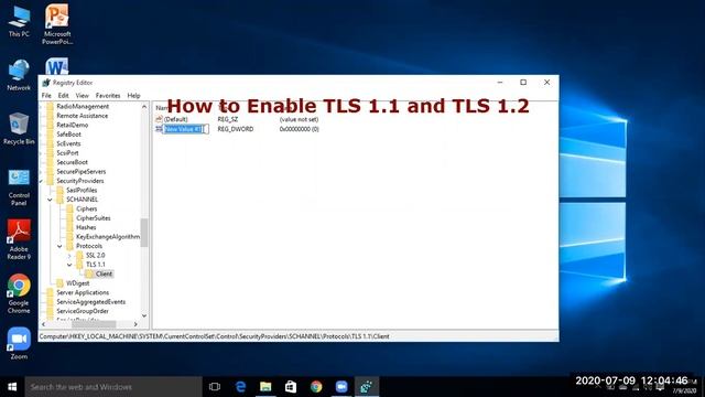 How to enable TLS 1.1, TLS 1.2 in windows 10. Resolve starting problem of Microsoft edge. смотреть онлайн