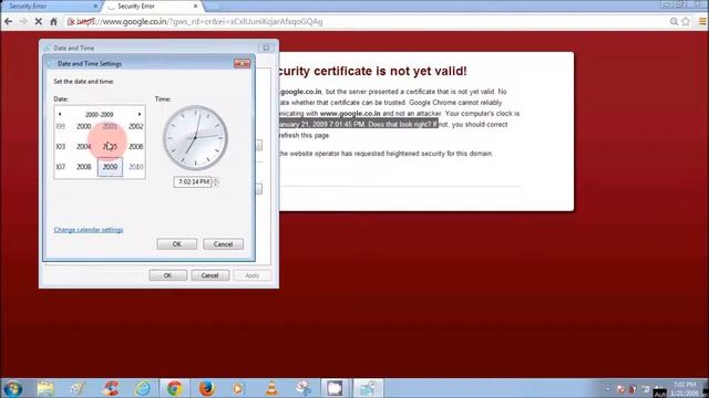 The server's security certificate is not yet valid! Error resolving in Google chrome смотреть онлайн