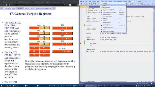 5.7 x86 Registers смотреть онлайн