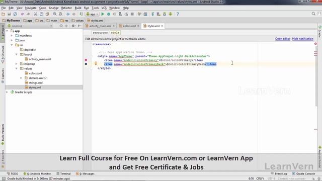 What are Themes and Styles? How to Design Styles and Themes in Android Studio | Video in Hindi смотреть онлайн