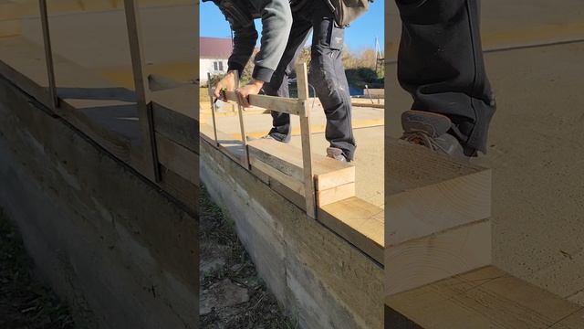 Баня 62м². Разметка стоек.