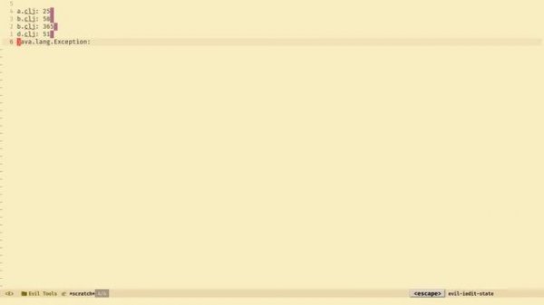 Practicalli Spacemacs - Evil Tools - Separate a line with iedit and multiple cursors