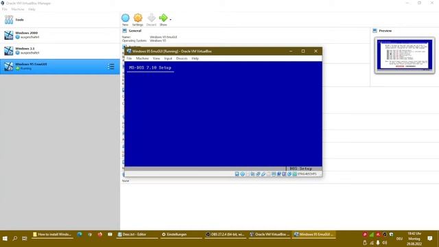 How to install Windows 95 on QEMU with EmuGUI смотреть онлайн