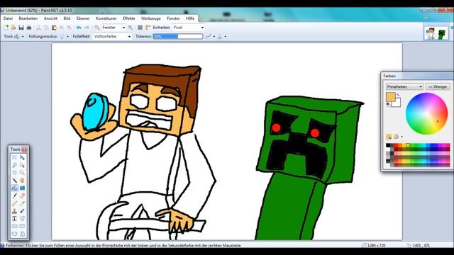 Minecraft Speed art 001 Steve Creeper and Diamonds смотреть онлайн