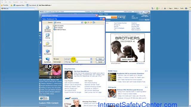 Backup IE 8 Favorites | Internet Explorer Bookmark backup | Internet Safey Center смотреть онлайн