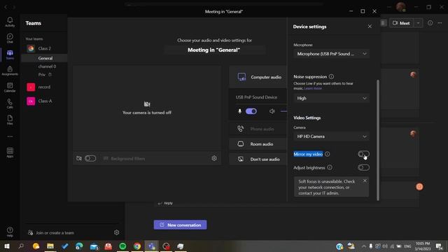 How To Mirror Camera Microsoft Teams Tutorial смотреть онлайн